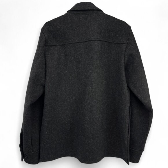 ECOLOGYST Slow Fashion Wool Harbour Coat Charcoal Grey Jacket Contemporary Sz M - Picture 4 of 10